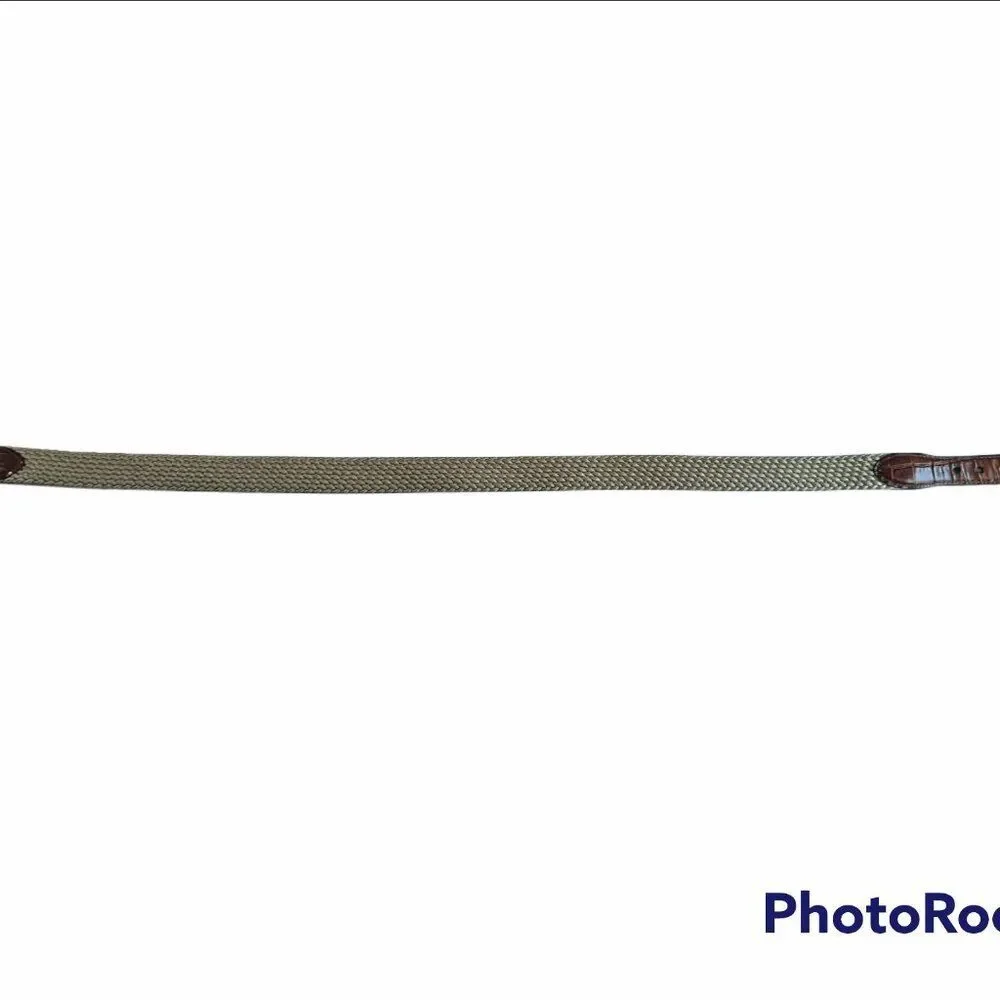 Unisex Brown & Beige Neutral Basketweave Stretch Belt